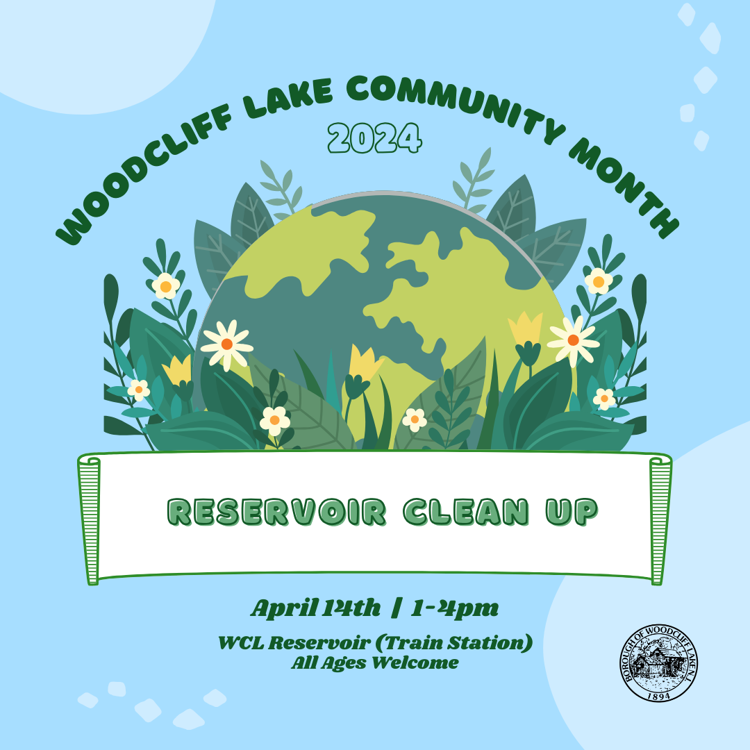 Woodcliff Lake Community Month Reservoir Clean Up flyer